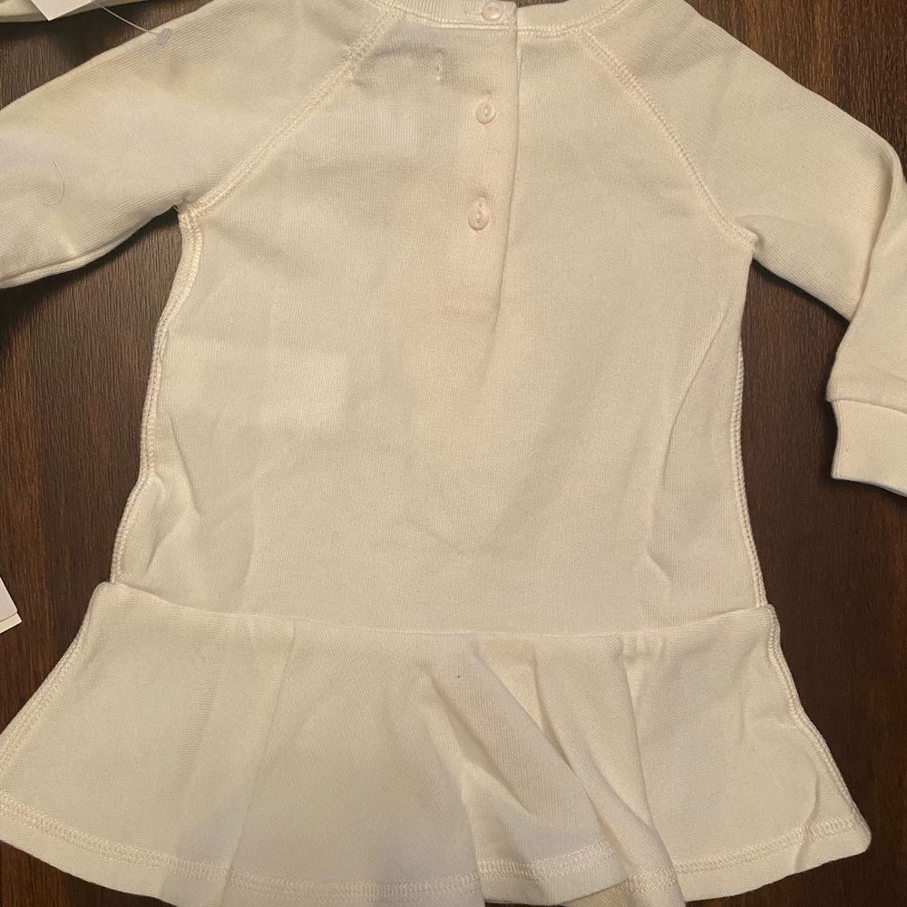 NWT Girls Ralph Lauren Tuxedo Bear French Terry Dress - Picture 5 of 7